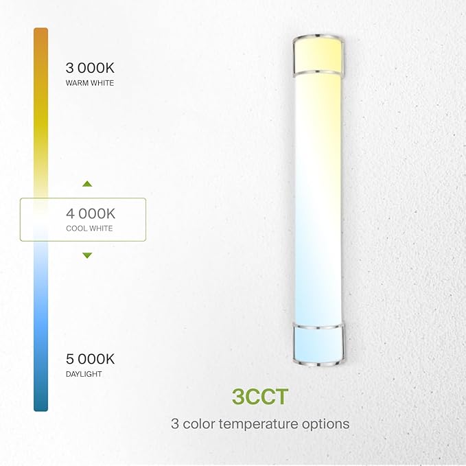 ASD LED 36" Vanity Flush Mount Light Fixture, Linear Bathroom Lighting Bar |