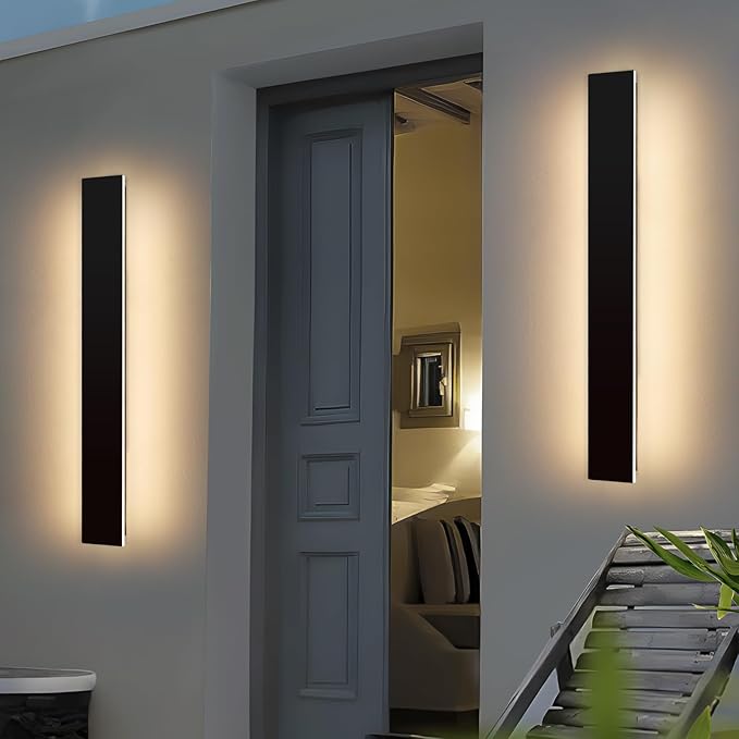 Mikeru 2 Pack Upgraded 39.3" Long LED Wall Sconce, 4.3" Wide IP65 Waterproof