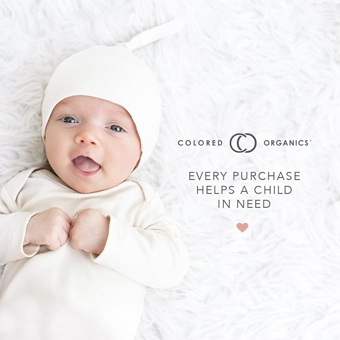Colored Organics Baby Zip-Up Footed Sleeper with 2-Way Zipper - Newborn Organic Cotton Pajamas