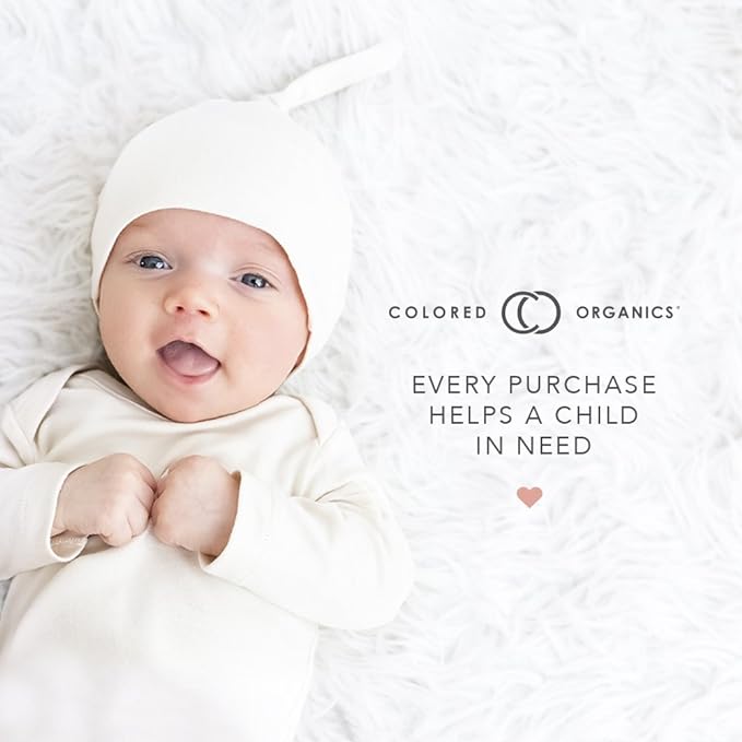 Colored Organics Baby Zip-Up Footed Sleeper with 2-Way Zipper - Newborn Organic Cotton Pajamas