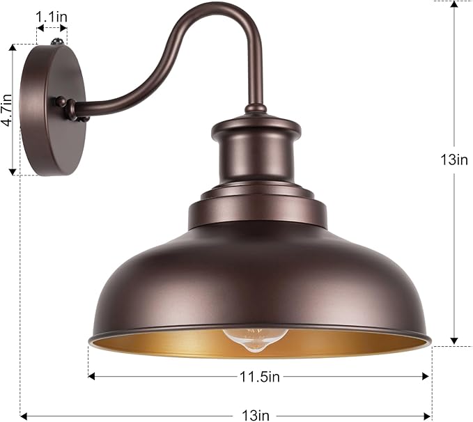 Dusk to Dawn Outdoor Barn Light Outdoor Wall Sconce Farmhouse Exterior Wall