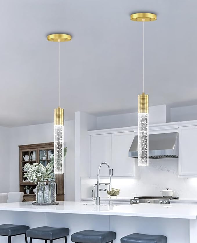 4 Pcaks Pendant Lights for Kitchen Island, Bar Corner LED Light Fixture