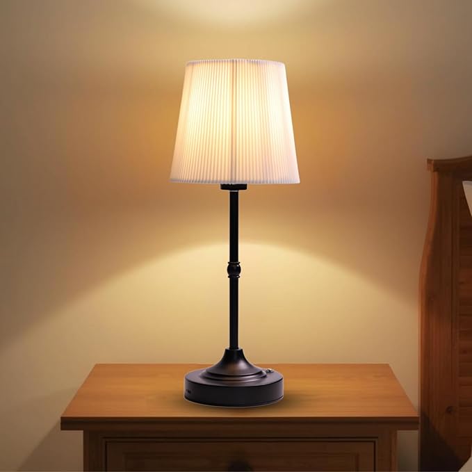 Rechargeable Cordless Table Lamp, Warm Desk Light, Wireless Touch Lamps