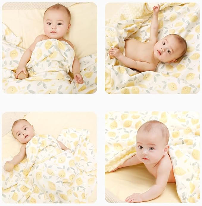 iEvolve Baby Nursery Bed Blankets Ultra Soft Double Layer Mini Blanket Minky Blanket Receiving Blankets Shower Gifts(Flower,30 * 47in)