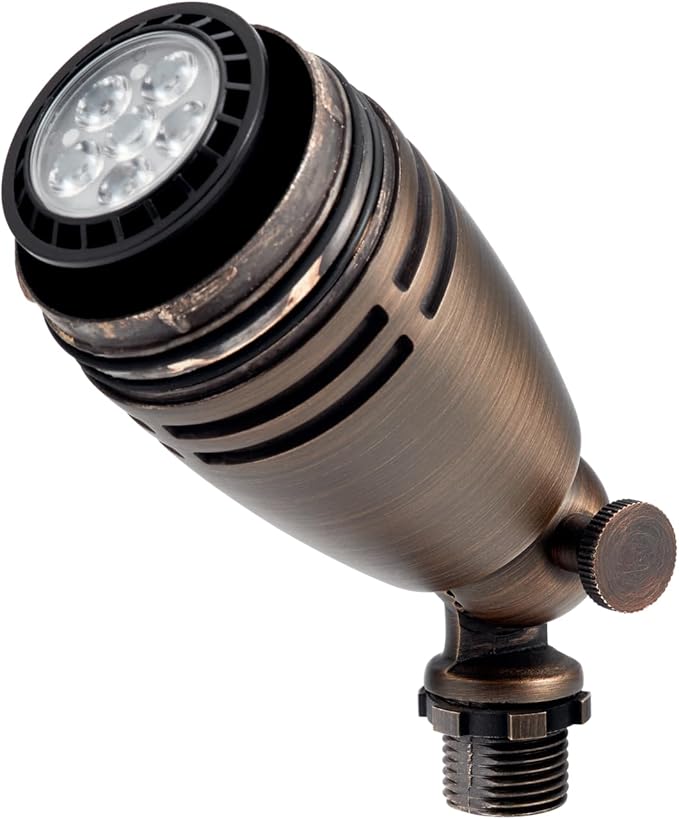 Kichler 12V MR-16 Fixed Socket Brass Accent Light Centennial Brass,