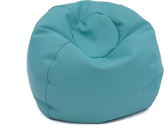 Children's Factory 26" Round Bean Bag, Bean Bag Chair with Water-Resistant Cover for Kids, Flexible Seating for Classroom Elementary, Easy to Clean, Aqua