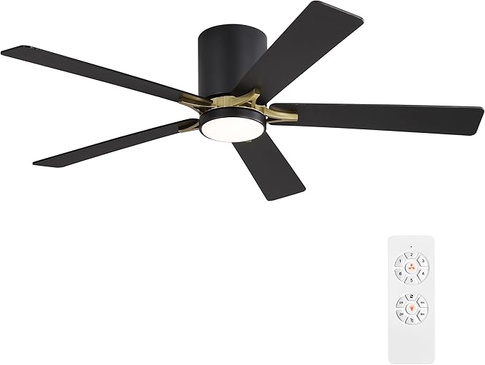 WINGBO 48" DC Flush Mount Ceiling Fan