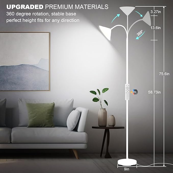 LED Floor Lamp, 18W Floor Lamp