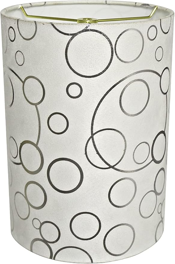 Aspen Creative 31114A Transitional Drum Shaped Spider Fitter Lamp Shade in White