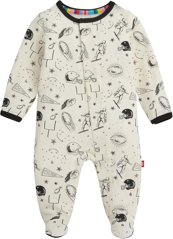 Magnetic Me Boys Modal Magnetic Baby Footie Pajamas | Silky Soft Modal Fabric | Baby Sleepers Available in Sizes PRE - 24M