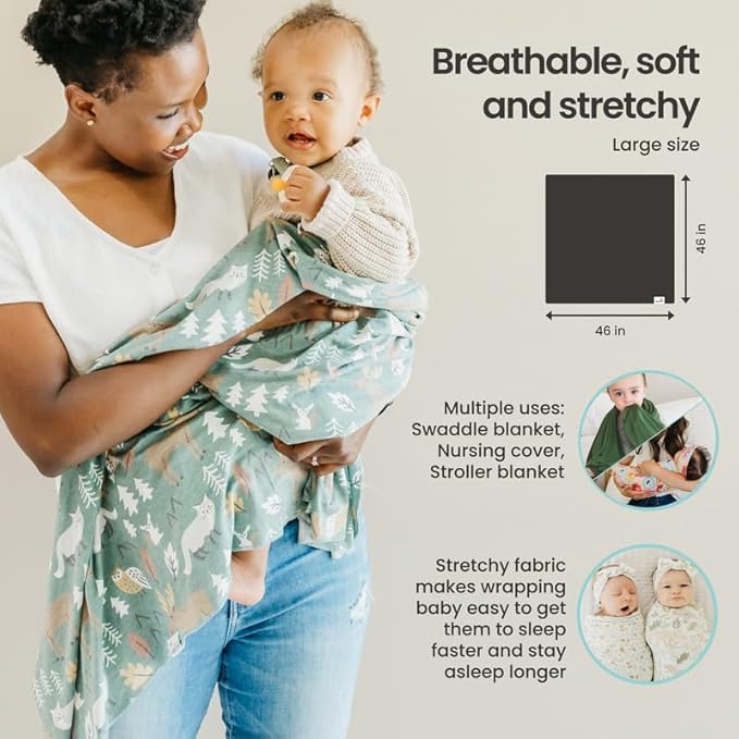 Copper Pearl Baby Swaddle Blanket - Premium Knit Baby Blanket, Large Soft Stretchy Receiving Blankets for Baby Boy and Girl, Swaddles for Newborn, Infant, and Toddler (Hayden)