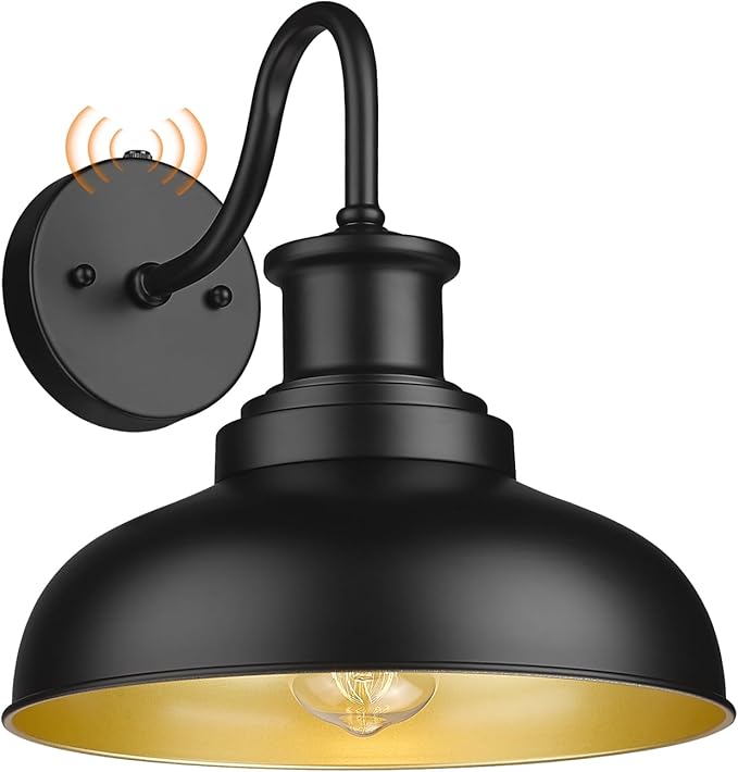 Dusk to Dawn Outdoor Barn Light, Farmhouse Outdoor Wall Sconce, Rustic Exterior