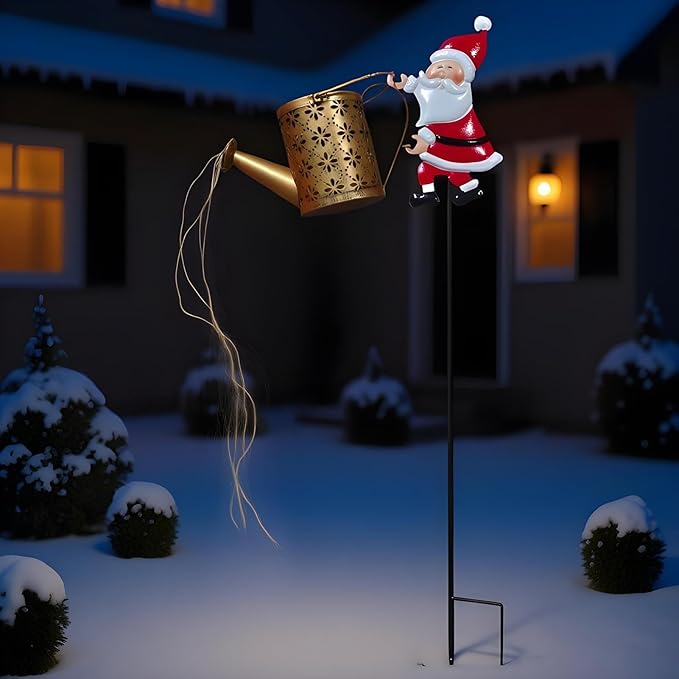 Santa Claus LED Lights, Solar Retro Christmas Decor, Outdoor Holiday