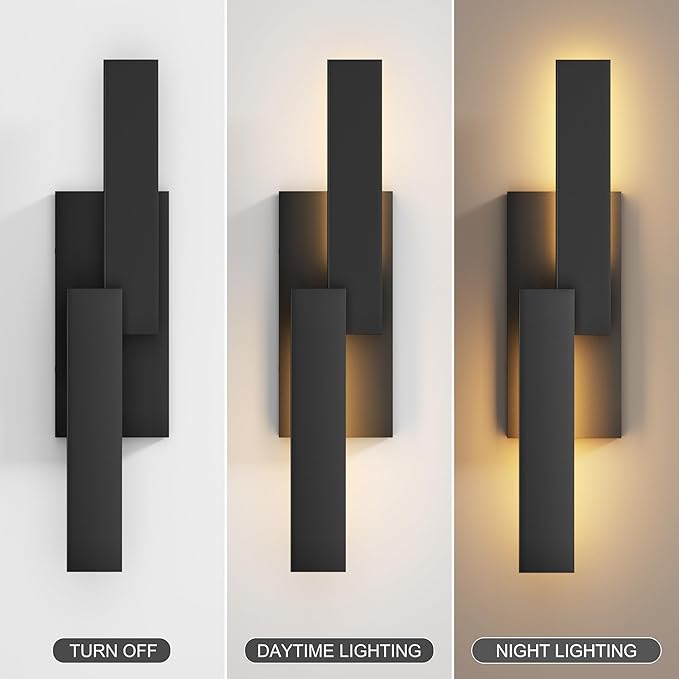 LamQee 24 Inch Aluminum Modern Outdoor Wall Light, 3000K 1000LM 20W Integrated