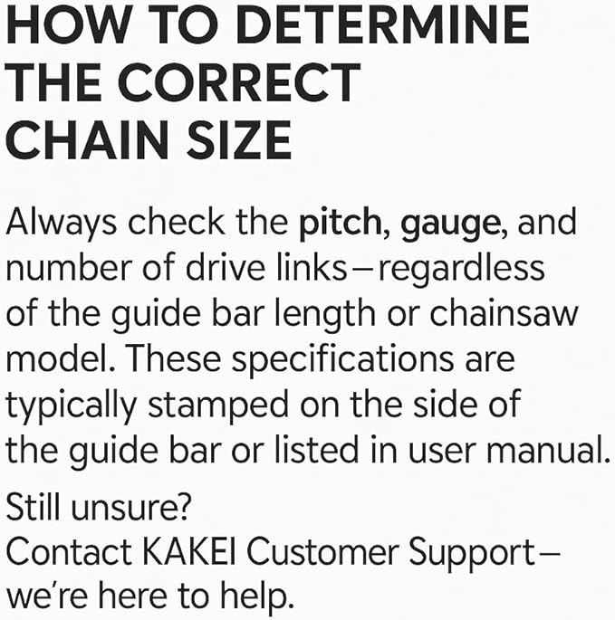 KAKEI 20 Inch Chainsaw Chain .325" Pitch .058" Gauge 76 Drive Links for Blue Max 53543, 8901, 8902 (3 Chains) - Full Chisel
