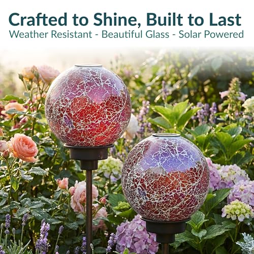 Sunnydaze Solar Gazing Ball for Garden