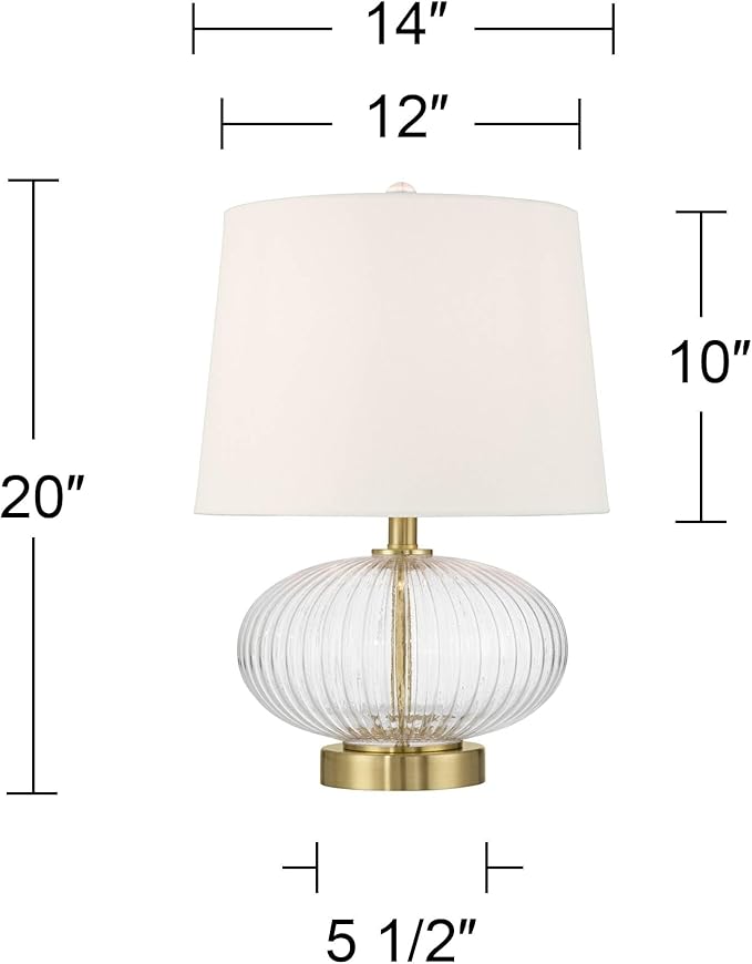 360 Lighting Darrah 20" High Small Mid Century Modern Accent Table Lamp USB