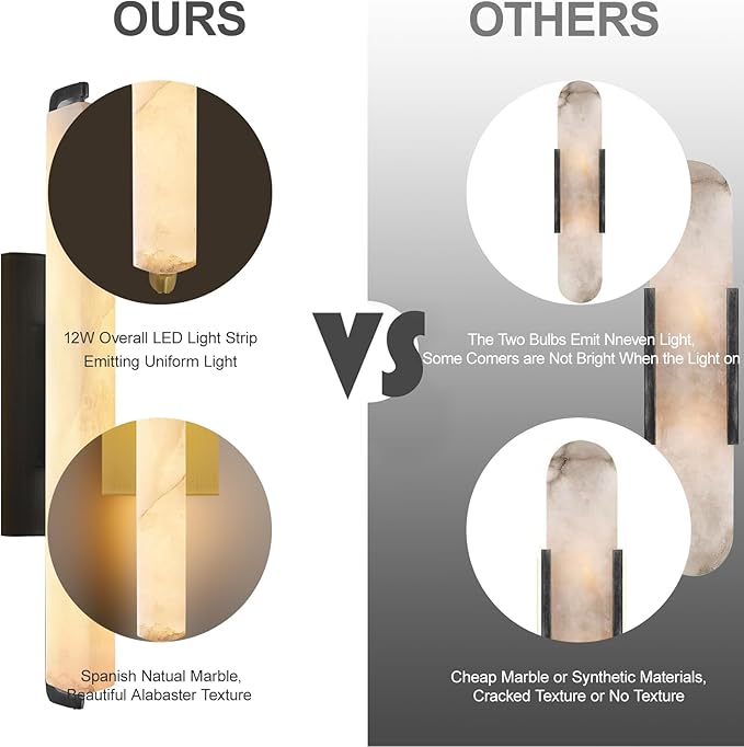 Alabaster Wall Sconce, Bronze Modern Bathroom Sconces, Indoor Wall Lighting