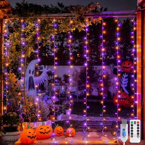 200 LED USB Plug in Orange and Purple Halloween Lights (6.5 Foot)
