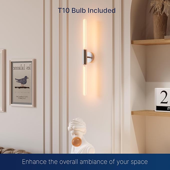 FLSNT Polished Nickel 2-Light Wall Sconce