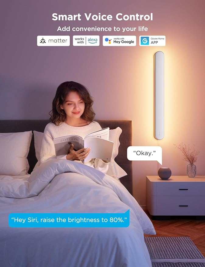 Govee Wall Sconce, Smart RGBIC Wall Lights, Works