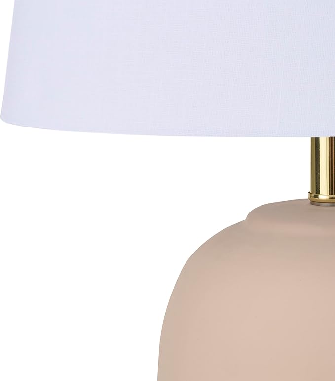 Nourison Home 23" Light Pink Ceramic Jar Table Lamp
