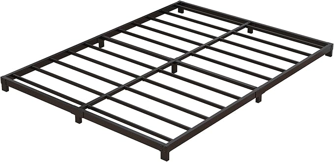 3 inch Cal King Bed Frame Low Profile, California King Bed Frames No Box Spring Needed, Heavy Duty Metal, Easy Assembly, Black