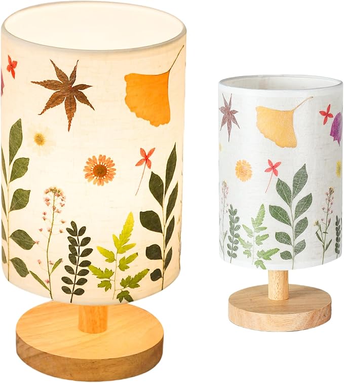 Pressed Flowers Table Lamp 5W LED 3Color Temperatures Dried Flower Bedside Lamp
