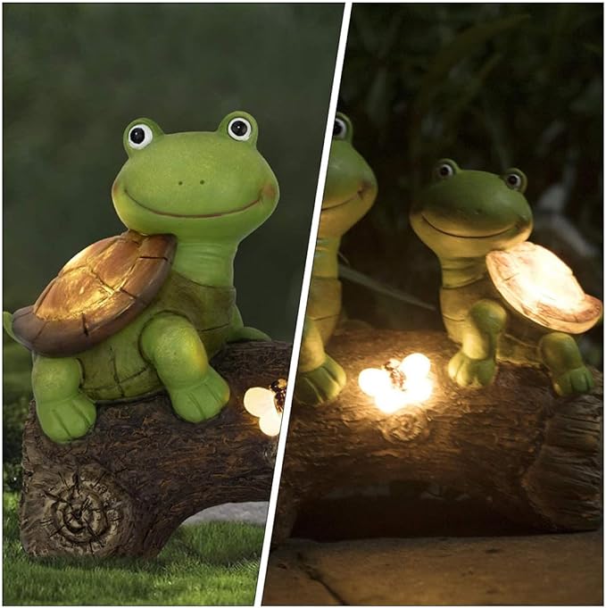 Turtle Solar Garden Lamp Outdoor Decorative Resin Landscape Lighting Figurine