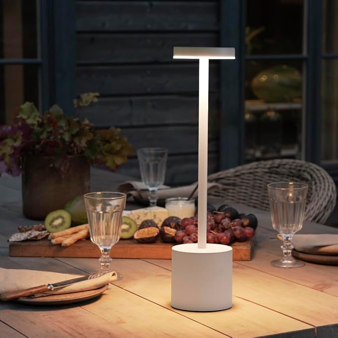 2 Pack LED Cordless Table Lamp, Portable 5000mAh Rechargeable Table Lamps