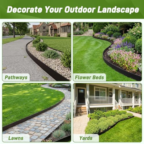 4.72 Inch x 100FT Landscape Edging Border with 150 Stakes