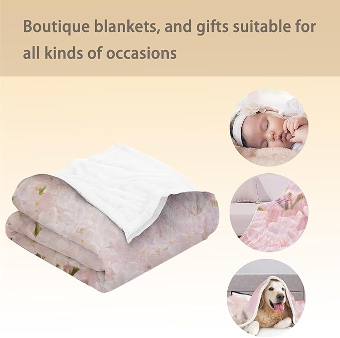 Charming Donkey in Hat & Floral Blanket, Soft Warm Flannel Throw for Couch, Bed, Travel, Living Room & Home Decor, Cozy Lightweight Fuzzy Blankets for Adults Kids Women Boys Girls 80×60 in