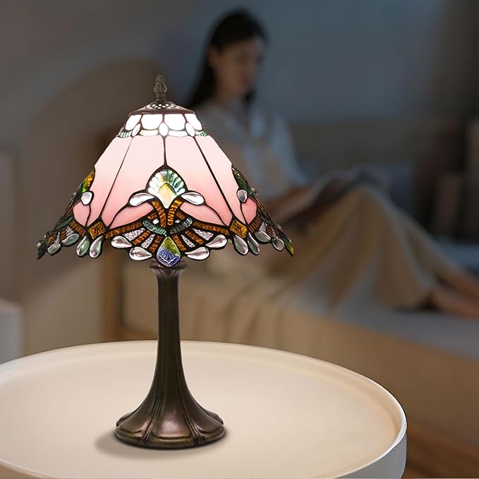 Tiffany Style Table Lamp, Small Stained Glass Lamp