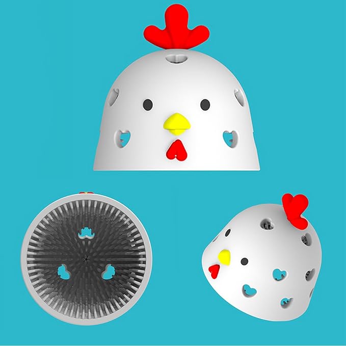 Silicone Egg Brush Cleaner Efficient Scrubber for Eggs Kitchen Multifunctional Reusable Tool for Lovers (White)