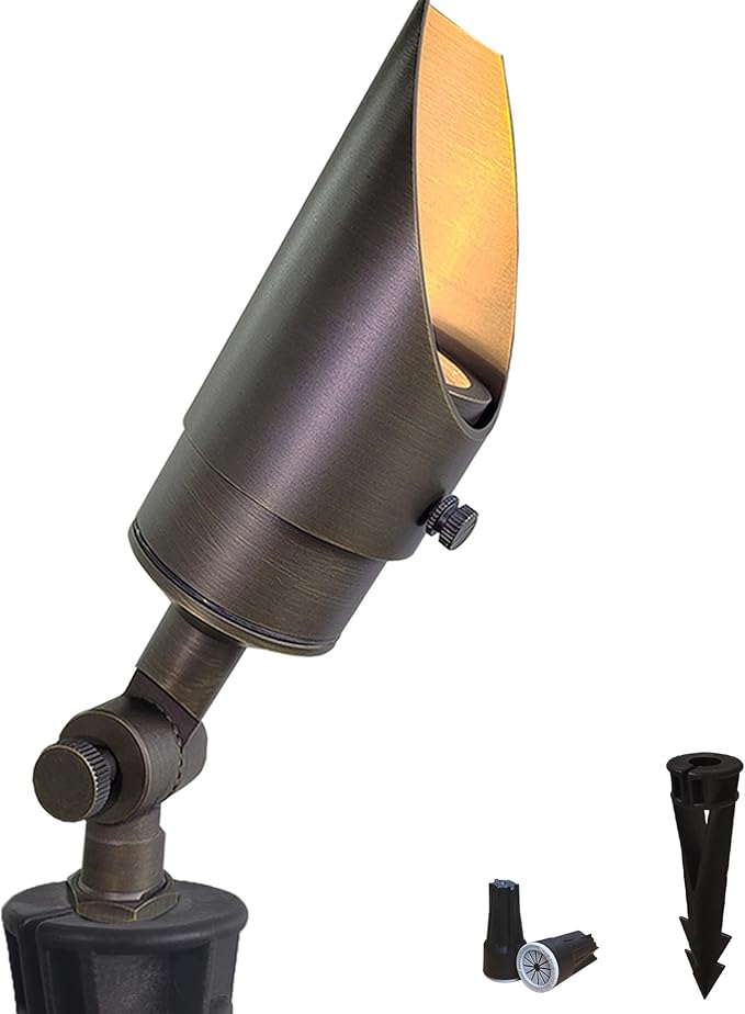 MALORY Landscape Spotlight, Brass Spot Light Outdoor