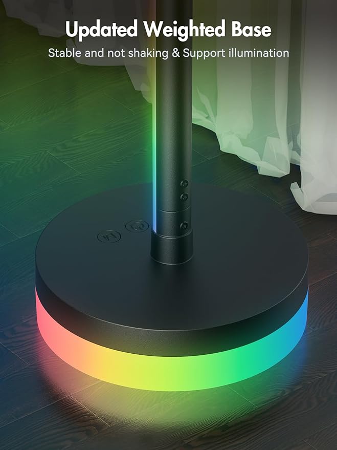 Corner Floor Lamp 2 Pack, RGBICW LED Corner Lamp