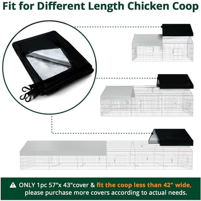Chicken Coop Cover Suitable for Large Coops, Weather Resistant and