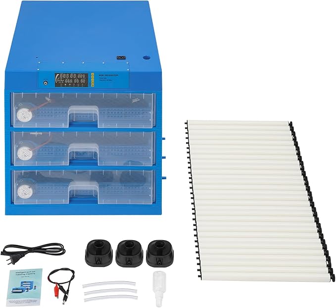 CNCEST Automatic Egg Incubator,Digital Poultry Hatcher Machine,LED Automatic Egg Turning & Temperature Control,32-210.2℉ General Purpose Incubator for Hatching Chicken Duck Quail Eggs (192 Egg)
