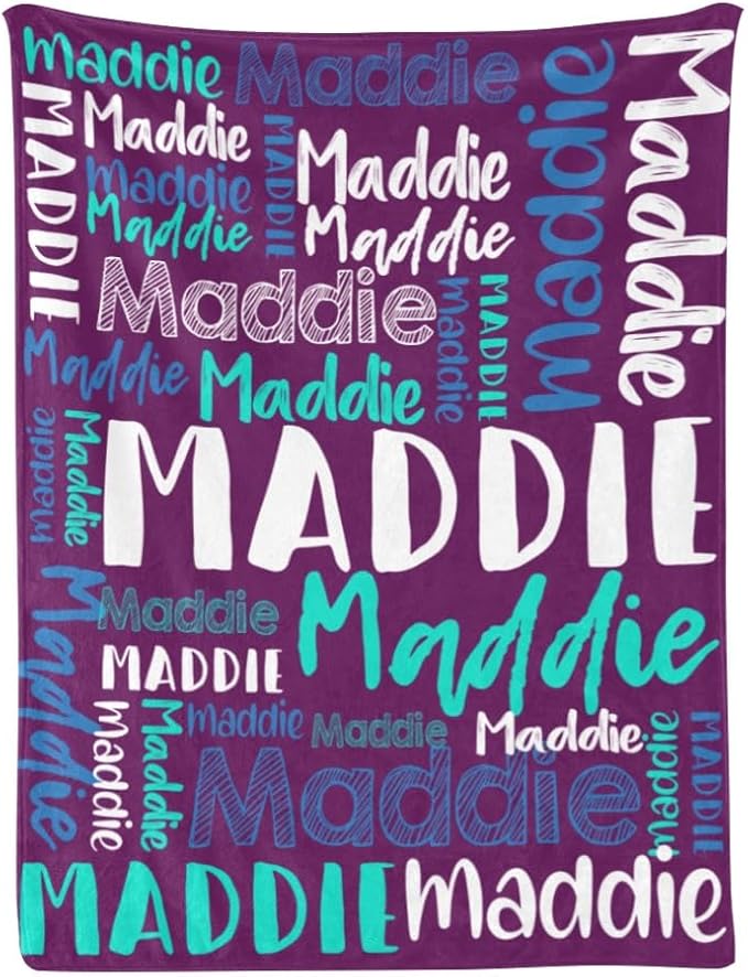 Dr.TOUGH Personalized Blankets with Name Customized Baby Blankets for Girls Boys Adults Monogrammed Blankets and Throws Christmas Birthday Mothers Fathers Valentines Day Gift (Rasberry,30''×40'')