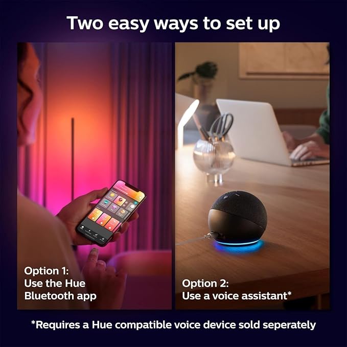 Philips Hue Signe Smart Color Changing Floor Lamp, Control