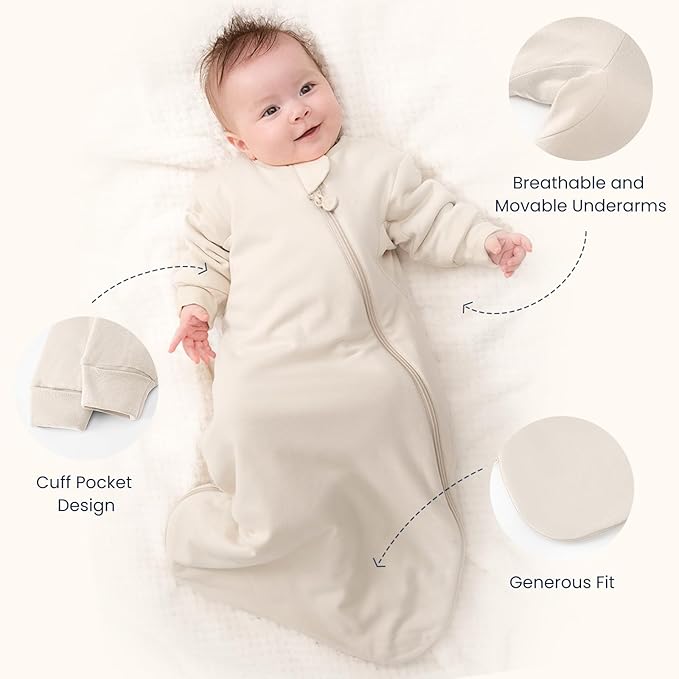 kaiya baby Unisex Sleeping Bag for Babies and Toddlers 2.5 Tog Sleep Sack, Long Sleeve Sleep Sack, Wearable Blanket Baby