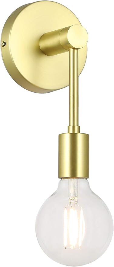 XiNBEi Lighting Bathroom Sconce, Modern Brass Sconces Wall Lighting Single