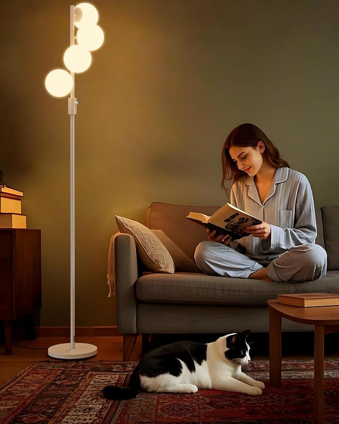 Lightdot 64IN Dimmable Globe Floor Lamp, Standing Lamps
