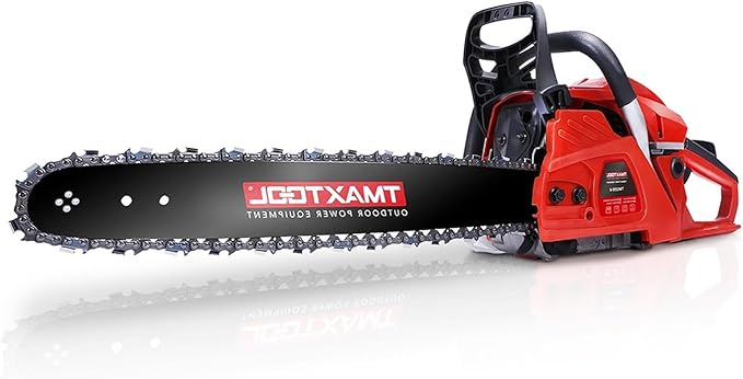 62cc Gas Chainsaw, 3.5-HP, 20 Inch Gas Powered Chainsaw, 2-Stroke Chainsaws with Automatic Oiler, Gasoline Chain Saw for Cutting Wood Outdoor Garden Farm Home, Red