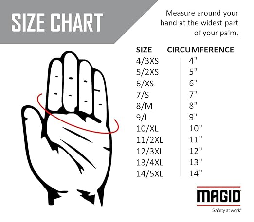 MAGID PowerMaster 12501PS Leather Linesmen Protector Gloves, 6 Pairs, 9.5” Length, Size 12/3XL