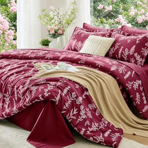 Burgundy Full Comforter Set