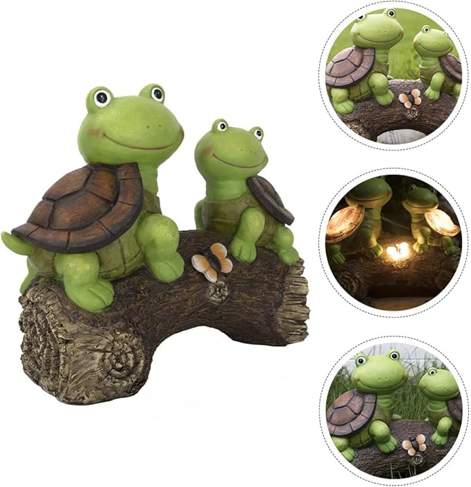 Turtle Solar Garden Lamp Outdoor Decorative Resin Landscape Lighting Figurine