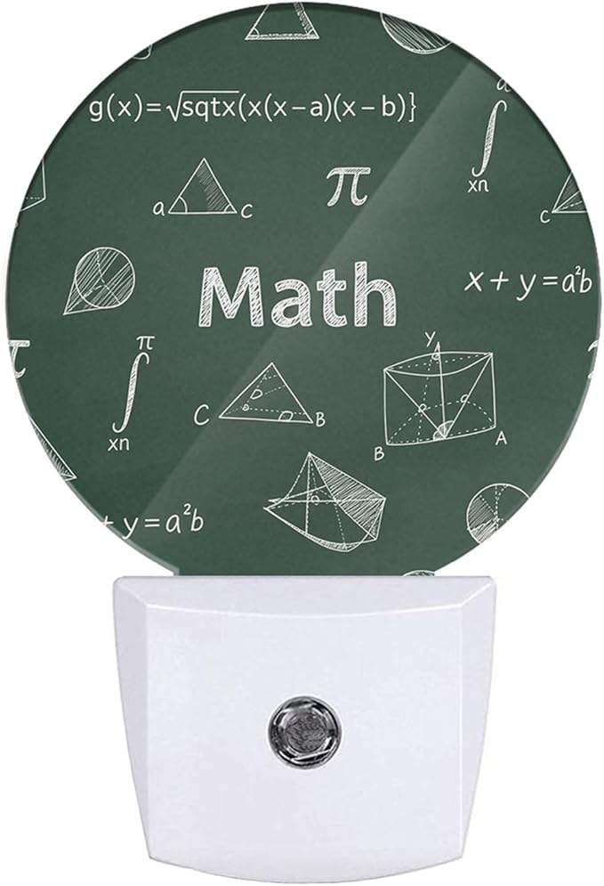 Plug-in Math Night Light Math Chalkboard Art
