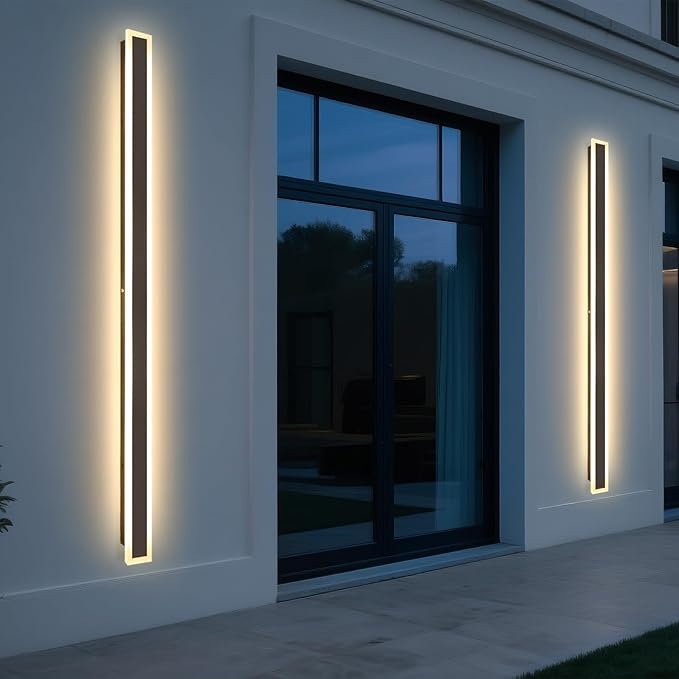 92.5inch 2 Pack Modern Outdoor Wall Lights LED 3000K Outdoor Wall Sconce IP65