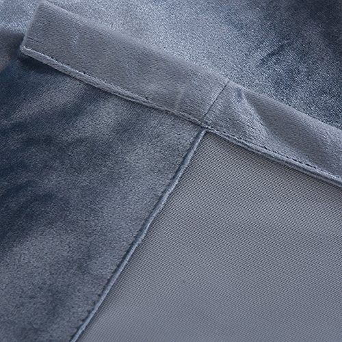 Super Soft Luxury Room Darkening Velvet Stone Blue